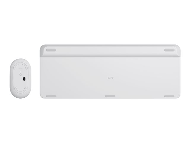 Logitech Slim Wireless Combo MK470 - Keyboard and mouse set - wireless - 2.4 GHz - French - off-white