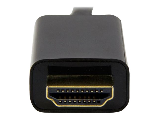 StarTech.com Mini DisplayPort to HDMI Adapter Cable - mDP to HDMI Adapter with Built-in Cable - Black - 3 m (10 ft.) - Ultra HD 4K 30Hz (MDP2HDMM3MB) - Adapter cable - Mini DisplayPort male to HDMI male - 3 m - black - 4K support