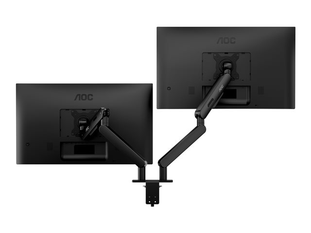 AOC AM420B - Mounting kit (clamp, grommet mount, monitor arm, gas spring) - for 2 flat panels - simple and sleek - aluminium alloy - black - screen size: 17\"-34\" - desk-mountable