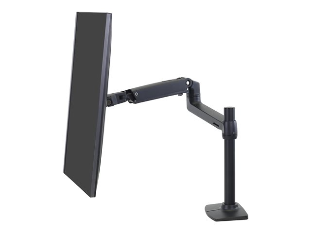Ergotron - Mounting kit (articulating arm, tall pole, 2-piece desk clamp) - for Monitor - aluminium - matte black - screen size: up to 34\" - desk-mountable
