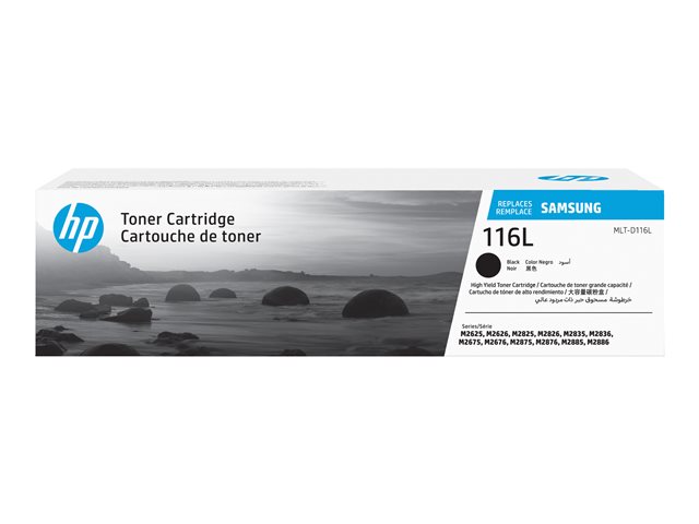 Samsung MLT-D116L - High Yield - black - original - toner cartridge (SU828A) - for Xpress SL-M2625, M2626, M2675, M2676, M2825, M2826, M2836, M2875, M2876, M2885, M2886