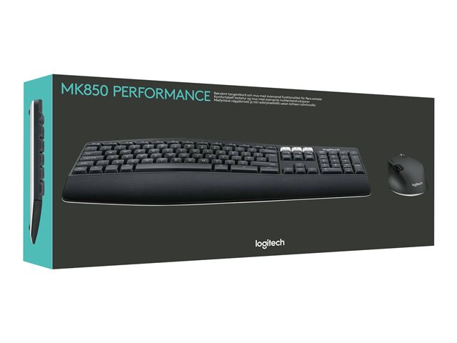 Logitech MK850 Performance - Keyboard and mouse set - wireless - Bluetooth, 2.4 GHz - QWERTZ - Swiss
