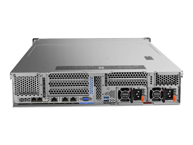 Lenovo ThinkSystem SR590 7X99 - Server - rack-mountable 2U - 2-way - 1 x Xeon Silver 4210 / up to 3.2 GHz - RAM 16 GB - SAS - hot-swap 2.5\" bay(s) - HDD 3 x 600 GB - Matrox G200 - Gigabit Ethernet - no OS - monitor: none