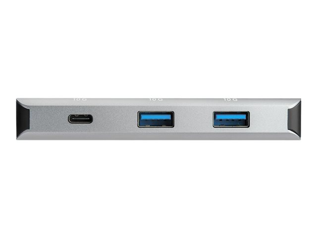 StarTech.com 4 Port USB C Hub w/ 3x USB A & 1x USB C, SuperSpeed 10Gbps USB Type-C, USB 3.1/3.2 Gen 2 Hub, USB Bus Powered, Compact USB-C to USB Adapter Hub, Portable/Laptop Hub, Aluminum - Windows/macOS/Linux (HB31C3A1CB) - Hub - 1 x USB-C + 3 x USB 3.1 - desktop - for P/N: PEXUSB321C