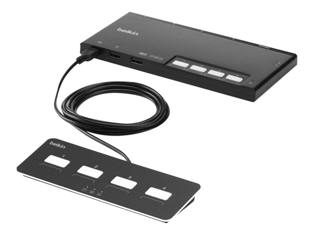 Belkin Modular Series F1DN204MOD-BA-4 - KVM switch - 4 x KVM port(s) - 1 local user - desktop - TAA Compliant