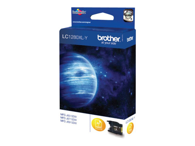 Brother LC1280XLY - Yellow - original - ink cartridge - for Brother MFC-J5910DW, MFC-J6510DW, MFC-J6710DW, MFC-J6910DW