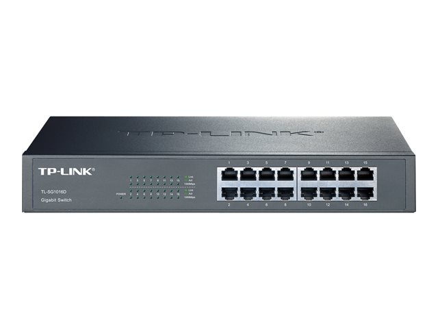 TP-Link TL-SG1016D 16-Port Gigabit Switch - Switch - unmanaged - 16 x 10/100/1000 - desktop