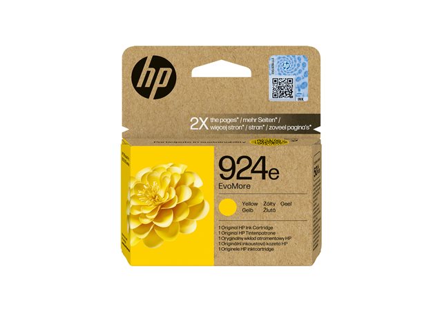 HP 924e EvoMore Yellow EN/FR/IT/PT/ES In