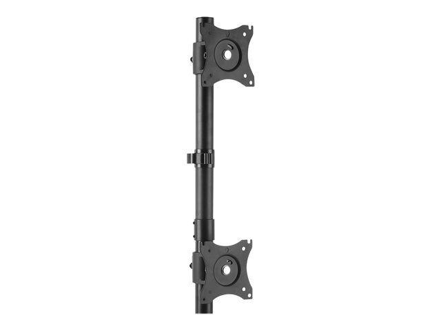 StarTech.com Vertical Desk Mount Dual Monitor Arm - For Monitors 13\" to 27\" - Adjustable - Desk Clamp / Grommet-Hole Mount - Dual VESA Monitors - Black (ARMDUALV) - Mounting kit - for 2 monitors - heavy duty steel - black - screen size: 13\"-27\" - des
