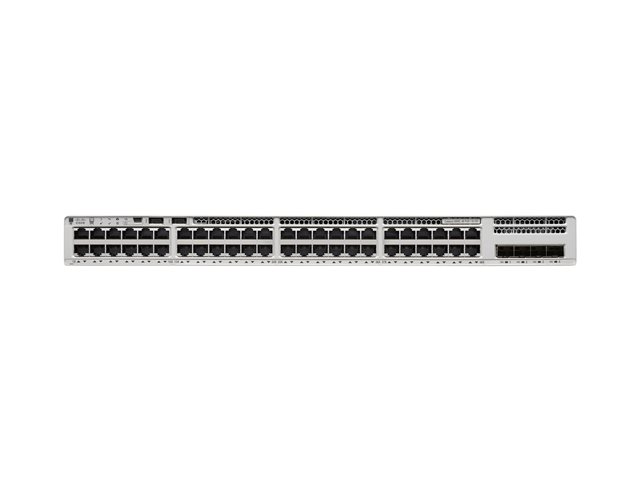 Cisco Catalyst 9200L - Network Advantage - switch - L3 - 48 x 10/100/1000 (PoE+) + 4 x 10 Gigabit SFP+ (uplink) - rack-mountable - PoE+ (370 W)