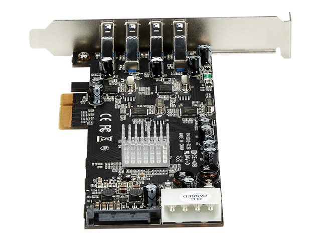 StarTech.com 4 Port USB 3.0 PCIe Card w/ 4 Dedicated Channels - UASP - USB 3.0 PCI Express Card Adapter - USB adapter - PCIe x4 - USB 3.0 x 4 - for P/N: BNDTB10GI, BNDTB210GSFP, BNDTB310GNDP, BNDTB410GSFP, BNDTB4M2E1, BNDTBUSB3142