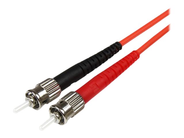 StarTech.com 1m Fiber Optic Cable - Multimode Duplex 50/125 - LSZH - LC/ST - OM2 - LC to ST Fiber Patch Cable - Patch cable - ST multi-mode (M) to LC multi-mode (M) - 1 m - fibre optic - duplex - 50 / 125 micron - OM2 - molded - orange - for P/N: MCM1110MMLC