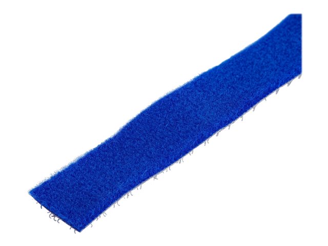 StarTech.com 100ft Hook and Loop Roll, Cut-to-Size Reusable Cable Ties, Bulk Industrial Wire Fastener Tape / Adjustable Fabric Wraps Blue / Resuable Self Gripping Cable Management Straps - Adjustable Loop Ties (HKLP100BL) - Hook & loop fastener - 30.48 m - blue - for P/N: CABSHELF116, CABSHELF116V, HKLP100, HKLP100GN, HKLP100RD, HKLP100YW, RK1833BKM