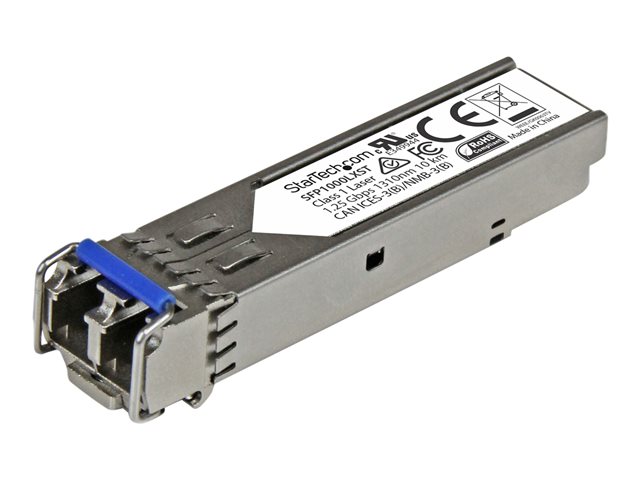 StarTech.com MSA Uncoded Compatible SFP Module, 1000BASE-LX, 1GbE Single Mode (SMF) Fiber Optic Transceiver, 1GE Gigabit Ethernet SFP, LC Connector, 10km, 1310nm, DDM, Mini GBIC Module - Lifetime Warranty (SFP1000LXST) - SFP (mini-GBIC) transceiver module - 1GbE - 1000Base-LX - LC single-mode - up to 10 km - 1310 nm - for P/N: US1GA30SFP, US1GC30SFP