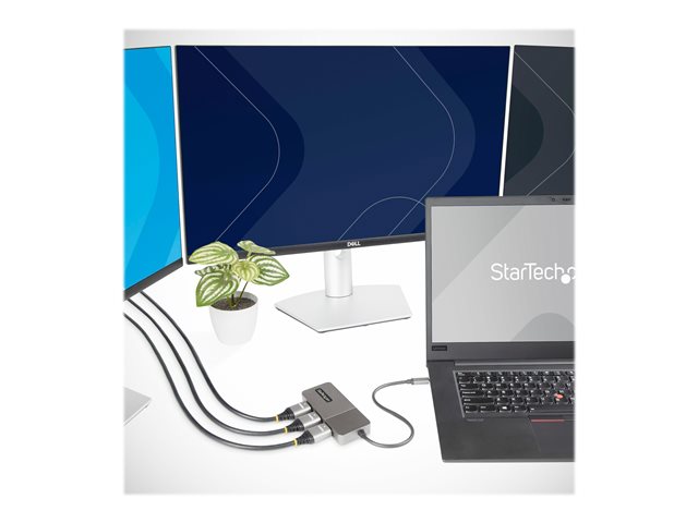 3-Port USB-C to HDMI MST Hub, 4K 60Hz