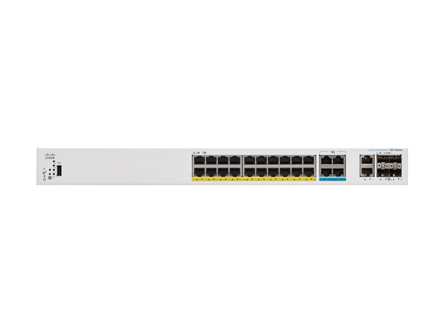 Cisco Catalyst 1300-24MGP-4X - Switch - L3 - Managed - 16 x 10/100/1000 (PoE+) + 8 x 2.5G (PoE+) + 4 x 10 Gigabit SFP+ - rack-mountable - PoE+ (195 W)