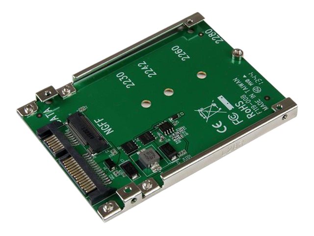 StarTech.com M.2 SATA SSD to 2.5in SATA Adapter - M.2 NGFF to SATA Converter - 7mm - Open-Frame Bracket - M2 Hard Drive Adapter (SAT32M225) - Storage controller - 1 Channel - SATA 6Gb/s - SATA 6Gb/s - for P/N: BRACKET125PT, BRACKET125PTP, SATERASER4, SDOCK1EU3P2, SDOCK4U313, USB31C2SAT3