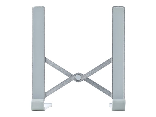 StarTech.com Foldable Laptop Riser Stand, Portable Height Adjustable Ergonomic Laptop Stand, Ventilated Aluminum Frame Supports 22lb (10Kg), Tilt/Raised/Angled Laptop/Tablet Stand, Collapsible Design - Notebook stand - desktop - up to 15.6\" - silver