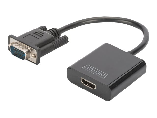 VGA - HDMI CONVERTER AUDIO FULLHD1080P CABLE BLACK