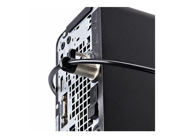 StarTech.com Laptop/Desktop & Peripheral Lock Kit, 9.8ft (3m) Cable - Workstation locking kit - theft-deterring - black & silver - 3 m