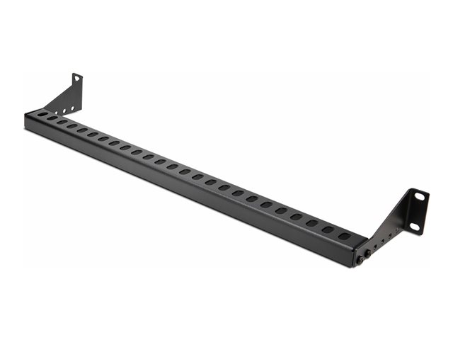 StarTech.com 1U Rack Mountable Cable Lacing Bar w/Adjustable Depth, Cable Support Guide For Organized 19\" Racks/Cabinets, Horizontal Cable Guide For Patch Panels/Switches/PDUs - Rack cable management lacing bar (horizontal) - black - 1U - 19\"
