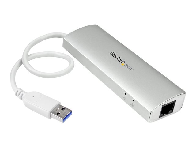 3 Port Portable USB 3.0 Hub plus GbE