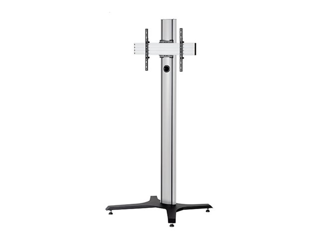 B-TECH Mode-AL BT8706 - Stand - for flat panel - premium - black & silver - screen size: 39\"-70\" - mounting interface: up to 672 x 400 mm - free-standing
