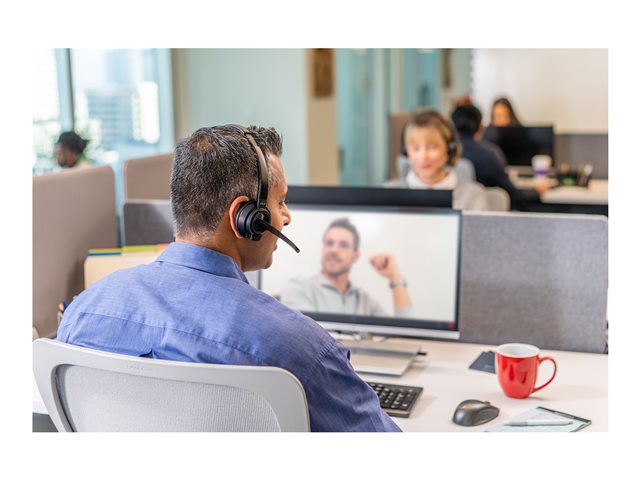 Poly Savi 8210-M Office DECT 1880-1900 MHz Single Ear Headset EMEA - INTL English - Euro plug - Replaces Poly SKU 207322-02