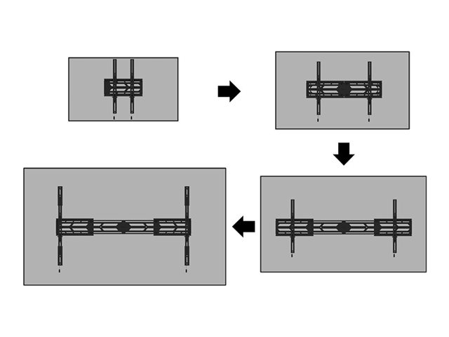 Neomounts WL30S-950BL19 - Mounting kit (wall mount) - heavy-duty - for flat panel - fixed - lockable - black - screen size: 55\"-110\"