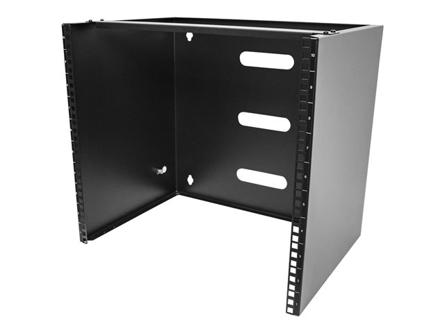 StarTech.com 10U Wall Mount Rack, 19\" Wall Mount Network Rack, 14 inch Deep (Low Profile), Wall Mounting Patch Panel Bracket for Network Switches, IT Equipment, 77lb (35kg) Capacity - Network Equipment Rack (RACK-10U-14-BRACKET) - Network device mounting bracket - wall mountable - black - 10U - 19\"