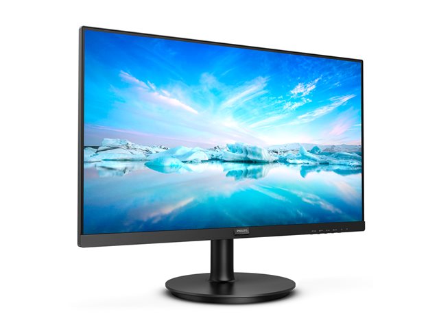 Philips V-line 222V8LA - LED monitor - 22\" (21.5\" viewable) - 1920 x 1080 Full HD (1080p) @ 75 Hz - VA - 250 cd/m² - 3000:1 - 4 ms - HDMI, VGA, DisplayPort - speakers - textured black