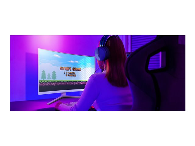 Philips Evnia 5000 32M2C5501 - LED monitor - gaming - curved - 32\" (31.5\" viewable) - 2560 x 1440 QHD @ 180 Hz - Fast VA - 3500:1 - HDR10 - 0.5 ms - 2xHDMI, DisplayPort - white