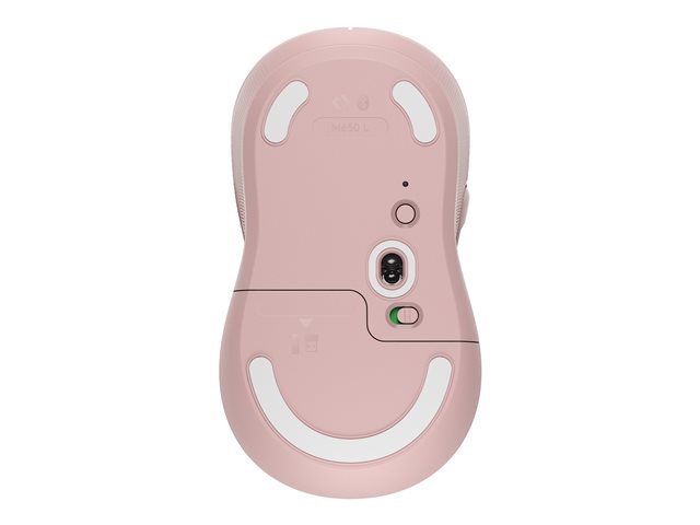 Logitech Signature M650 L - Mouse - large size - optical - 5 buttons - wireless - 2.4 GHz, Bluetooth - Logitech Logi Bolt USB receiver - rose