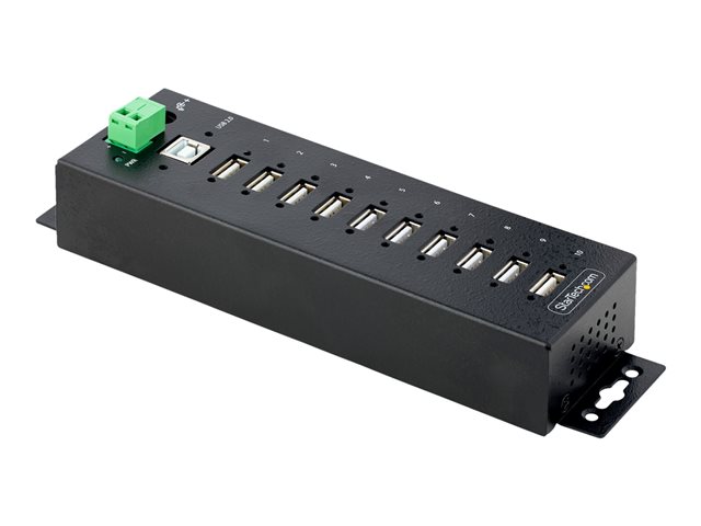 10-Port Industrial USB 2.0 HUB, Metal