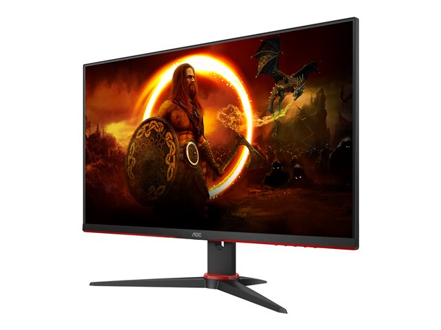 AOC Gaming 24G2SPAE/BK - G2 Series - LED monitor - gaming - 23.8" - 1920 x 1080 Full HD (1080p) @ 165 Hz - IPS - 300 cd/m² - 1000:1 - 1 ms - 2xHDMI, VGA, DisplayPort - speakers - black, red