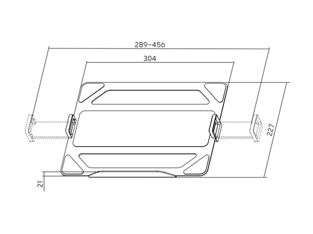 LAPTOP HOUDER MAX. 17,3. 1 stk