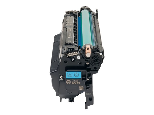HP 657X - High Yield - cyan - original - LaserJet - toner cartridge (CF471X) - for Color LaserJet Enterprise MFP M681, LaserJet Enterprise Flow MFP M681, MFP M682