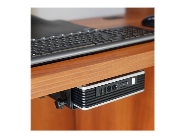 Ergotron - Mini PC mount - under-desk mountable, pole mountable, wall track mountable, VESA bracket mountable - black - for Ergotron NX, LX Dual Side-by-Side Arm