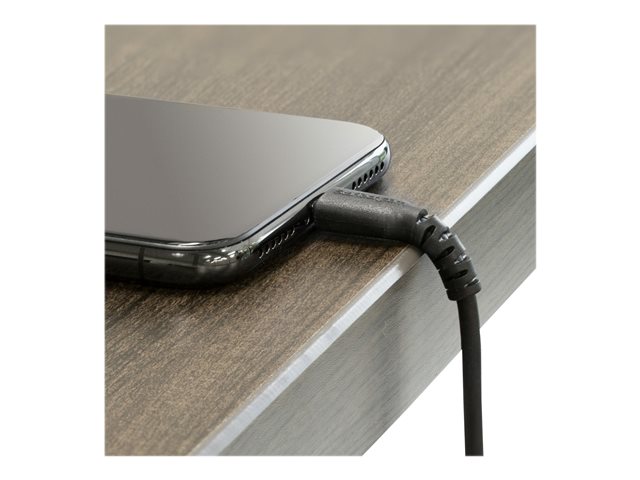 StarTech.com 6 ft(2m) Durable Black USB-A to Lightning Cable, Heavy Duty Rugged Aramid Fiber USB Type A to Lightning Charger/Sync Power Cord, Apple MFi Certified iPad/iPhone 12 Pro Max - iPhone 7/8/11/11 Pro - Lightning cable - USB male straight to Lightning male straight - 2 m - double shielded - black