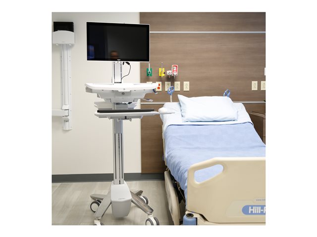 Ergotron StyleView - Cart - for LCD display / PC equipment - medical - plastic, aluminium, zinc-plated steel - grey, white, polished aluminium - screen size: up to 24\"