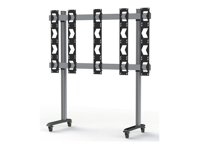 B-TECH System X BT93UNIUPS-M-4X4 - Cart - for 4x4 dvLED video wall - black - base mount