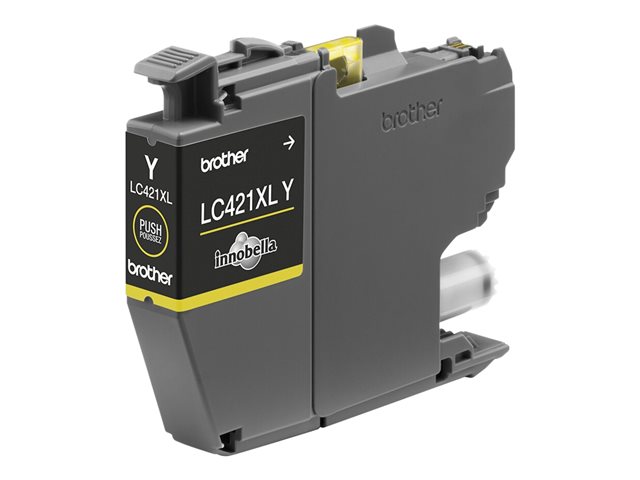 Brother LC421XLY - High Yield - yellow - original - ink cartridge - for Brother DCP-J1140DW, DCP-J1800DW, MFC-J1010DW, MFC-J1012DW