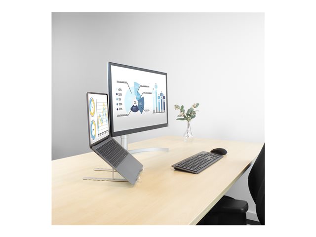 ACT - Stand - voor notebook - inklapbaar - aluminium - grijs - schermgrootte: tot 17,3\" - desktop