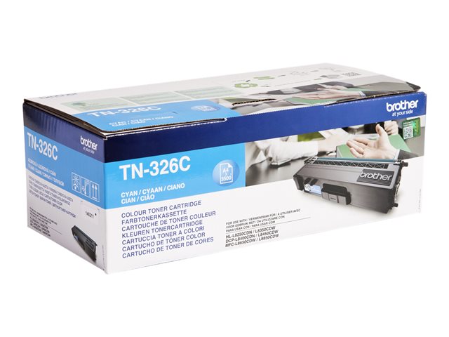 Brother TN326C - Cyan - original - toner cartridge - for Brother DCP-L8400, DCP-L8450, HL-L8250, HL-L8350, MFC-L8650, MFC-L8850