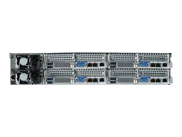 Gigabyte H252-Z10 (rev. 100) - 4 nodes - cluster - rack-mountable - 2U - 1-way - no CPU - RAM 0 GB - no HDD - AST2500 - GigE - no OS - monitor: none