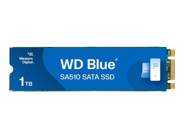 WD Blue SA510 WDS100T3B0B-00AXS0 - SSD - 1 TB - internal - M.2 2280 - SATA 6Gb/s