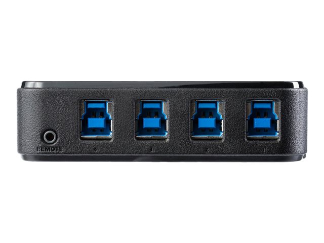 StarTech.com USB 3.0 Peripheral Sharing Switch - 4 USB 3.0 x 4 Computers - Mac / Windows / Linux - USB A/B Switch - USB Switch (HBS304A24A) - Hub - 8 x SuperSpeed USB 3.0 - desktop