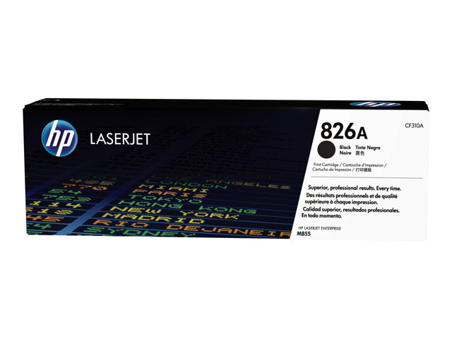 HP 826A - Black - original - LaserJet - toner cartridge (CF310A) - for Color LaserJet Enterprise M855dn, M855x+, M855x+ NFC/Wireless direct, M855xh
