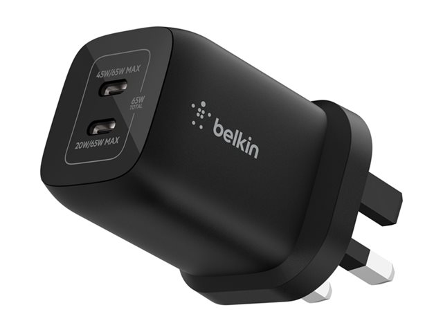65w Dual GaN USB-C Charger, UK (WCH011)