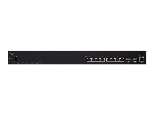 Cisco SX350X-08 - Switch - Managed - 6 x 10 Gigabit Ethernet + 2 x 10 Gigabit Ethernet / 10 Gigabit Ethernet SFP+ - rack-mountable - refurbished